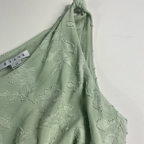 Hyfve Women’s Textured Floral Tiered Sleeveless One Shoulder Midi Dress Medium - Picture 8 of 12